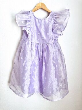 Nordstrom Girl’s Lavender Butterfly Dress Size 7
